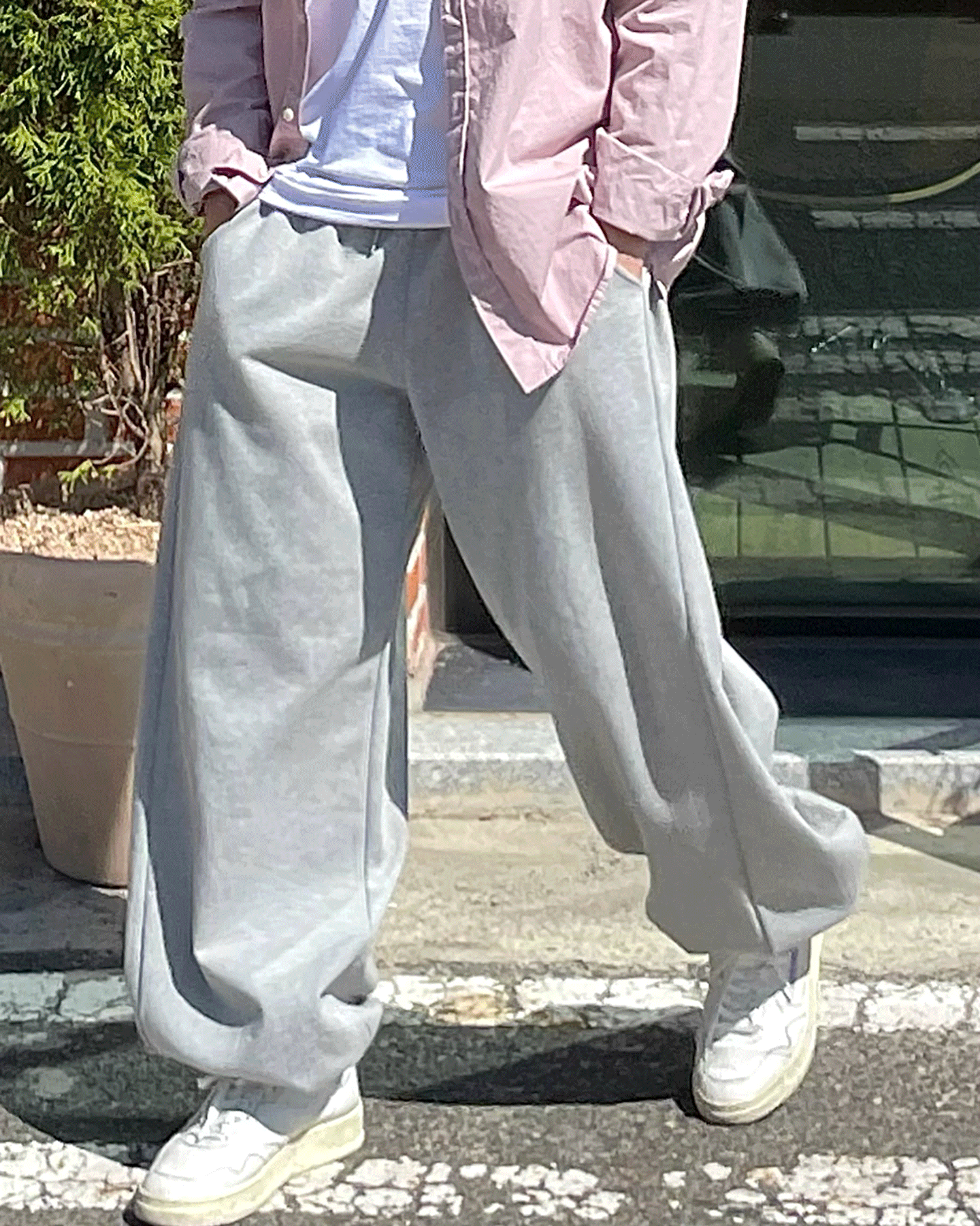 side pin-tuck balloon joger pants