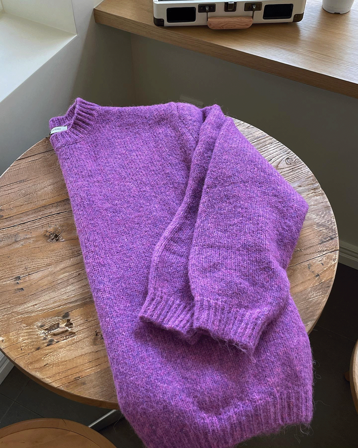 fare wool mix round knit